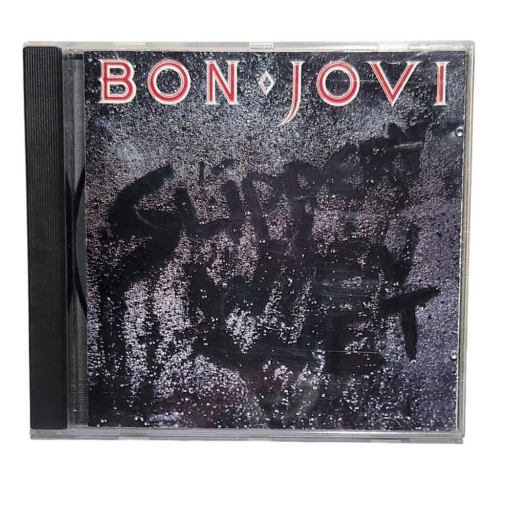 Bon Jovi Slippery When Wet Vintage Tested Rock CD Polygram 1988 Pre-owned